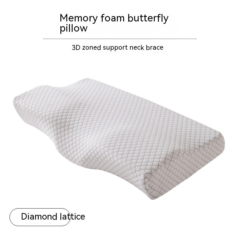 Memory Cotton Slow Rebound Butterfly Shaped Pillow Cervical Health Care