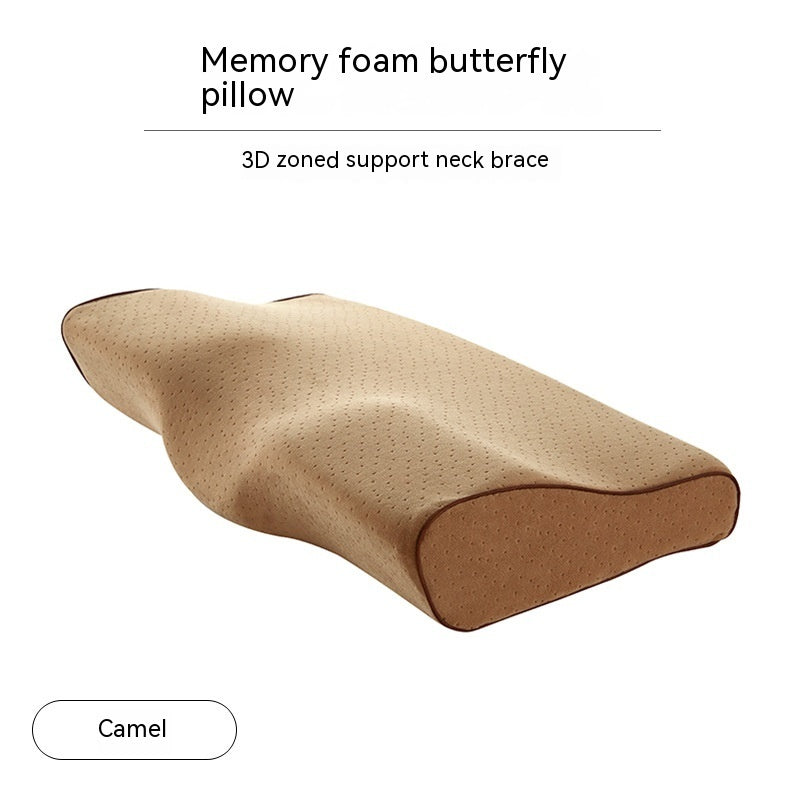Memory Cotton Slow Rebound Butterfly Shaped Pillow Cervical Health Care