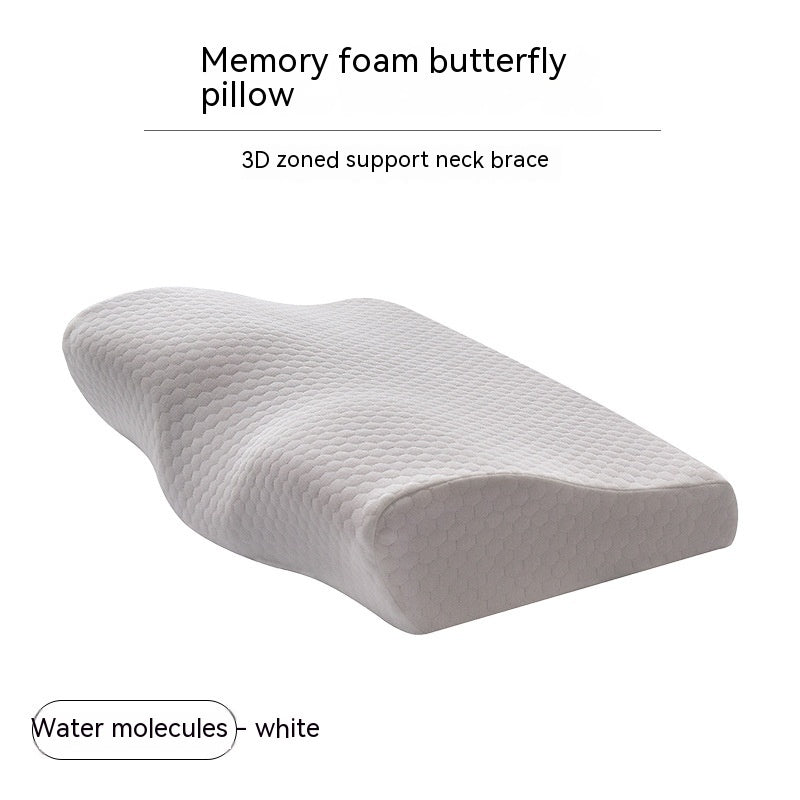 Memory Cotton Slow Rebound Butterfly Shaped Pillow Cervical Health Care