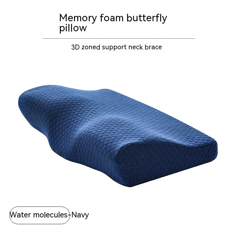 Memory Cotton Slow Rebound Butterfly Shaped Pillow Cervical Health Care